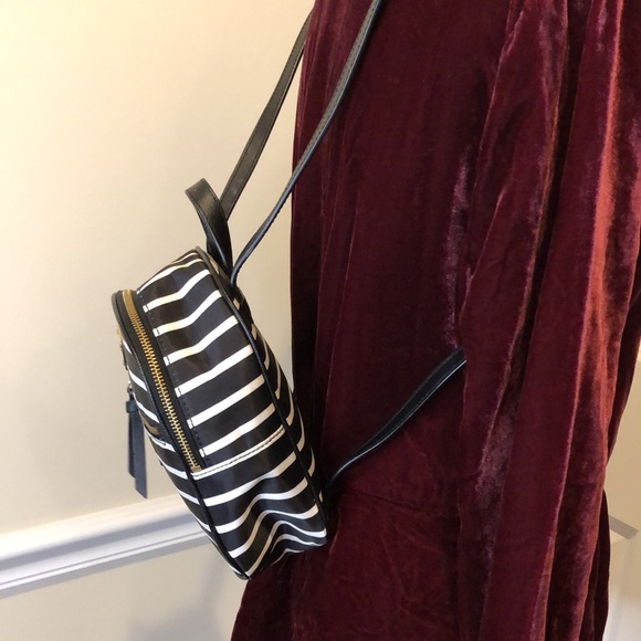 KATE SPADE NY Wilson Road French Stripe Backpack Black & White Stripe NWOT - Picture 3 of 15